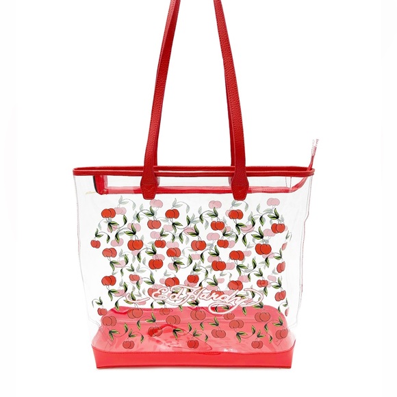 Ed Hardy Handbags - NWT Ed Hardy Cherry Clear Tote Bag